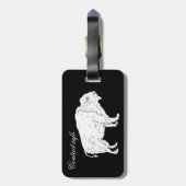 ホワイトバッファローサンダーコーブ ラゲッジタグ (裏面縦)