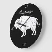 ホワイトバッファローサンダーコーブ ラージ壁時計 (傾斜)