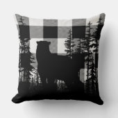 ホワイトバッファロープレイドウッドランドパインフォレストベア クッション (正面)