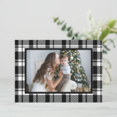 ホワイトバッファロープレイドクリスマスフォト シーズンカード (スタンド正面)