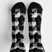 ホワイトバッファロープレイドフォレストスタグヘッド ソックス (上部)