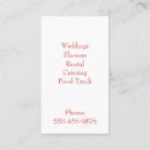 ホワイトバナーパーティープランナー名刺 名刺 (裏面)