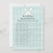 ホワイトバニーのウサギがパパシャワーゲ最高のーを知っている 招待状 (正面)