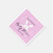 ホワイトバニーの赤ちゃんモダンシャワー |パープルアーガイル スタンダードカクテルナプキン (角)