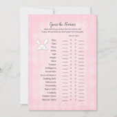 ホワイトバニーアーガイルピンクが機能ゲームを推測 招待状 (正面)