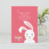 ホワイトバニーイースター招待状 招待状 (スタンド正面)