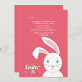 ホワイトバニーイースター招待状 招待状 (正面/裏面)