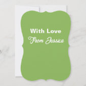 ホワイトバニーグリーティングハッピーイースター カード (裏面)