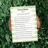 ホワイトバニーグリーン子供部屋ライムズクイズゲーム 招待状