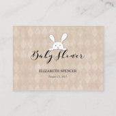 ホワイトバニータンベビー到着予測ゲーム エンクロージャーカード (裏面)