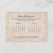 ホワイトバニータンベビー到着予測ゲーム エンクロージャーカード (正面)