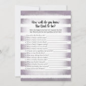 ホワイトバニーパープル知っているパパ最高のシャワーゲーム 招待状 (正面)