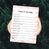 ホワイトバニーピンクの願いをベビーカード 招待状