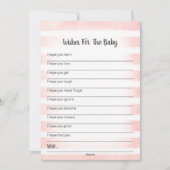 ホワイトバニーピンクの願いをベビーカード 招待状 (正面)