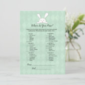 ホワイトバニーラビットグリーンあなたの財布のゲームの何 招待状 (スタンド正面)