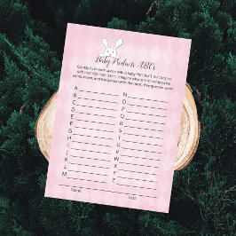 ホワイトバニーラビットピンクアーガイルベビー製品ゲーム 招待状