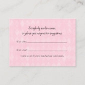 ホワイトバニー名の提案ベビーシャワーゲーム エンクロージャーカード (正面)