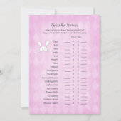 ホワイトバニー紫アーガイルの機能ゲームを推測 招待状 (正面)