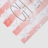 ホワイトバニー オー ベイビー ピンク ウォーターカラー ストライプ 薄葉紙 (詳細)