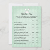 ホワイトバニー グリーンアーガイル オールドワイズテイルズ ゲーム 招待状 (正面)