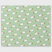 ホワイトバニー ラッピングペーパー (フラット)