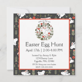 ホワイトバニー&春の花復活祭 招待状