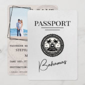 ホワイトバハマPassportの保存日 セーブザデート (正面/裏面)