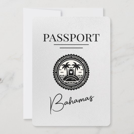 ホワイトバハマPassportの保存日 セーブザデート (正面)