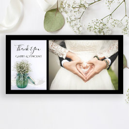 ホワイトバビーズブレスブルージャー結婚ビンの花瓶ありがとう サンキューカード