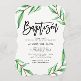 ホワイトバプテスマ離れスにおけるミニマルな緑の 招待状