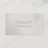 ホワイトバラ冬の結婚式ギフトレジストリ エンクロージャーカード (裏面)