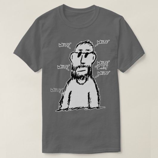 ホワイトバリー白人と歌手ホワイトバリー・ドードル Tシャツ (デザイン正面)