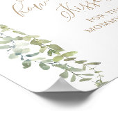 ホワイトバルーンベビーシャワーキスの数を推測する ポスター (角)