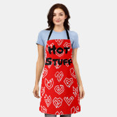 ホワイトバレンタインズメイズエプロン エプロン (着用した状態)