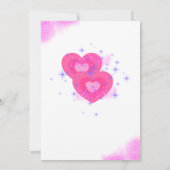 ホワイトバレンタインデーカード　ハート２個　ミニ カード (裏面)