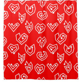 ホワイトバレンタイン迷路 シャワーカーテン