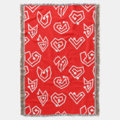 ホワイトバレンタイン迷路 スローブランケット (正面縦)