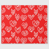 ホワイトバレンタイン迷路 ラッピングペーパー (フラット)