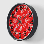 ホワイトバレンタイン迷路 壁時計 (傾斜)