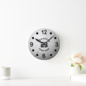 ホワイトバレーボールスタイルとDIY文字 ラウンド壁時計 (ホーム)