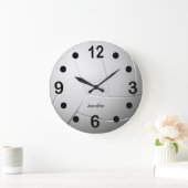 ホワイトバレーボールスタイル ラージ壁時計 (ホーム)