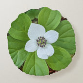 ホワイトバンクベリードグウッド開花フローラ ラウンドクッション (裏面)