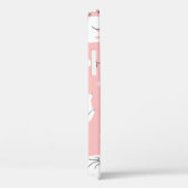 ホワイトバンニー:かわいいフローラシームレス Case-Mate iPhoneケース (裏面 / 右)