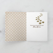 ホワイトバースデーのゴールデンレトリバー カード (内部)