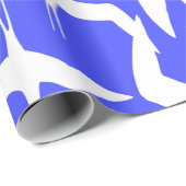 ホワイトバーズブルーバックグラウンドシーテーマ ラッピングペーパー (ロールコーナー)