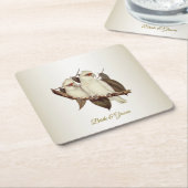 ホワイトバード紙コースター スクエアペーパーコースター (アングル)