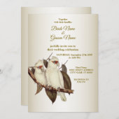 ホワイトバード結婚式招待状 招待状 (正面/裏面)