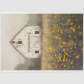 ホワイトバーンイエローワイルドフラワーズラスティックデコップページ 薄葉紙 (正面)