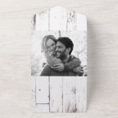 ホワイトバーンウッドファームハウスピッチャーバ結婚ンズ オールインワン招待状 (外側)