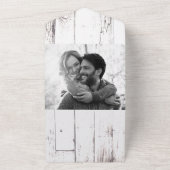 ホワイトバーンウッドファームハウスリースバ結婚ンズ オールインワン招待状 (外側)